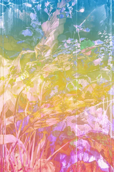 Yaprakları ve çiçekleri güzel, sanatsal arka plan