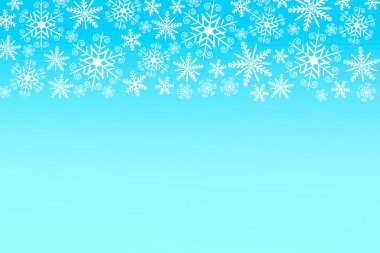 Beyaz kar taneleriyle mavi Noel arkaplanı