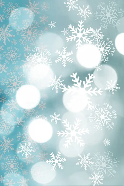 美しいボケのボケ味は クリスマスと新年のお祝いのため点灯します 立ち下がり雪の魔法抽象的なキラキラ背景があります — ストック写真