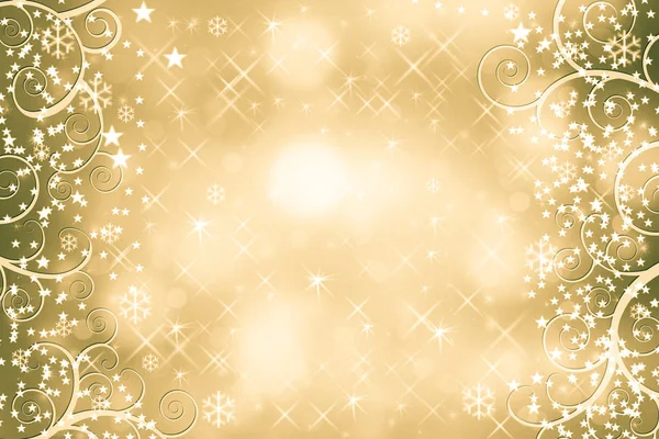 美しいボケのボケ味は クリスマスと新年のお祝いのため点灯します 落下の輝く星と雪の結晶魔法抽象的なキラキラ背景があります — ストック写真