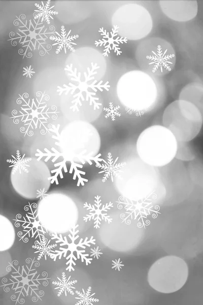 Zilver, mooi wazig bokeh verlichting voor Kerstmis en Nieuwjaar viering — Stockfoto