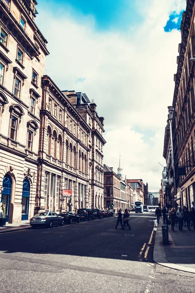 Glasgow City Gator Med Människor Och Turister Promenader 2017 — Stockfoto