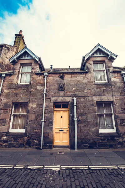 Oud Schots Huis Straatmening — Stockfoto