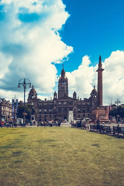 Turistas George Square Glasgow Escocia 2017 —  Fotos de Stock