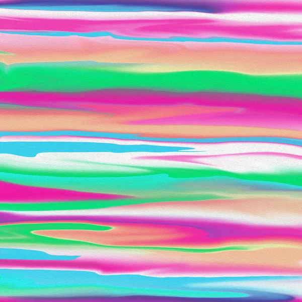 Painted Abstract Background Horizontal Stripes Pink White Green Blue — Stock Photo, Image