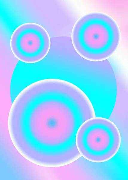 Neon Abstracte Geometrische Achtergrond Met Cirkels — Stockfoto