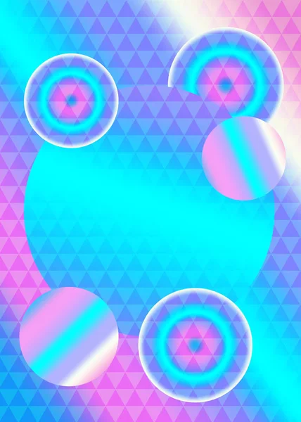 Holografikus Retro Neon Háttér Geometriai Háromszög Minta — Stock Fotó