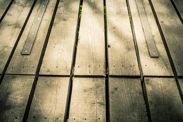 Alte, hölzerne Planken und Nägel Hintergrund — Stockfoto