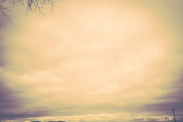 Dreamy sky with dramatic clouds and copyspace