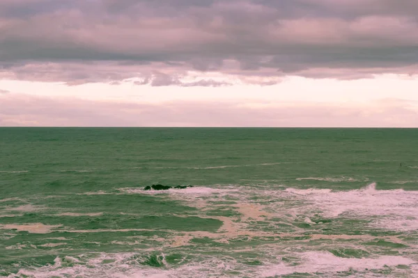 Stormy Sea Dunbar Seaside Town Scotland — Stock Photo, Image