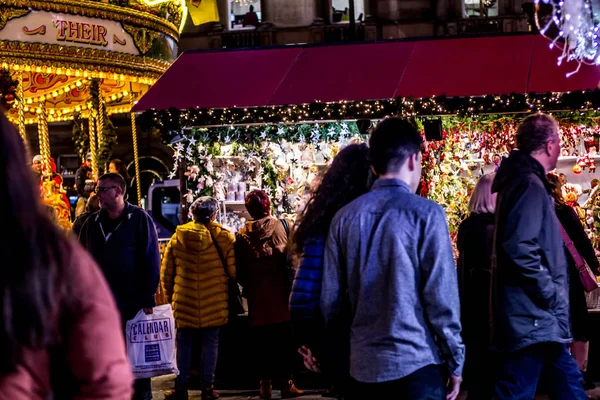 Vánoční Veletrh Glasgow Náměstí George Skotsko Prosinec 2019 — Stock fotografie