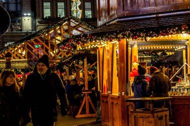 Glasgow 'daki Noel Fuarı, George Meydanı, İskoçya, Uk, 09 Aralık 2019