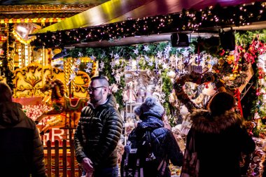 Glasgow 'daki Noel Fuarı, George Meydanı, İskoçya, Uk, 09 Aralık 2019