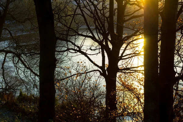 Linlithjalá Loch Otoño Escocia Reino Unido — Foto de Stock