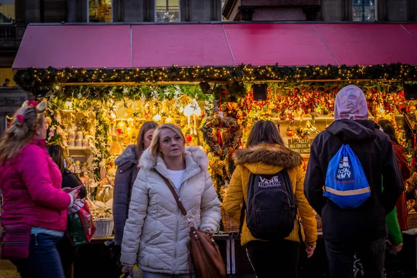 Vánoční Veletrh Glasgow Náměstí George Skotsko Prosinec 2019 — Stock fotografie