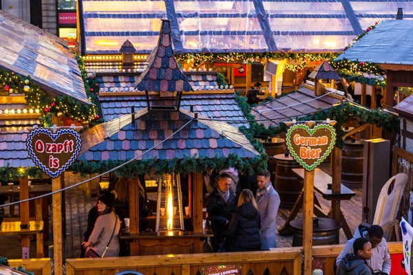 Kerstmarkt Glasgow George Square Schotland Verenigd Koninkrijk December 2019 — Stockfoto