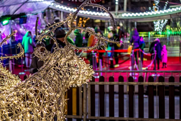 Karácsonyi Vásár Glasgow George Square Skócia December 2019 — Stock Fotó