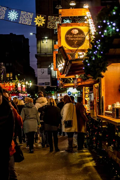 Vánoční Veletrh Glasgow Náměstí George Skotsko Prosinec 2019 — Stock fotografie