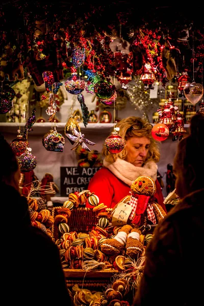 Vánoční Veletrh Glasgow Náměstí George Skotsko Prosinec 2019 — Stock fotografie