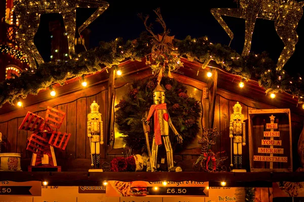 Рождественская Ярмарка Глазго Джорджская Площадь Шотландия Великобритания Декабря 2019 Года — стоковое фото
