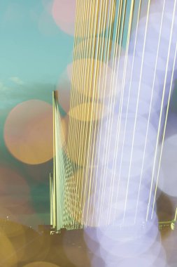 Soyut, sanatsal arka plan maviyle, 2020 yılının rengi