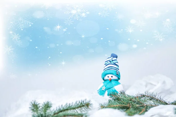 Schneemann für frohe Weihnachten — Stockfoto