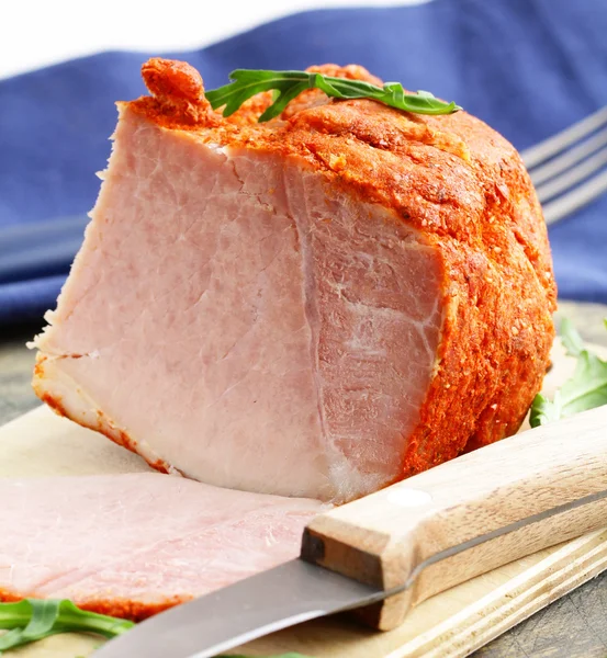 Piece of roasted meat with paprika and herbs — Stock Photo, Image