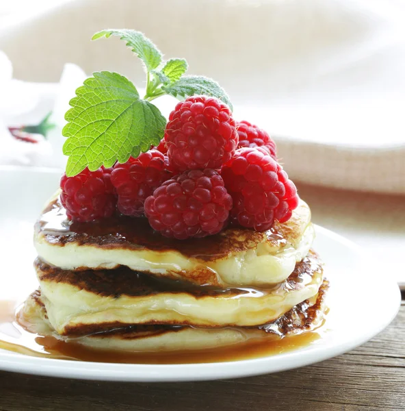 Homemade pancakes flapjack breakfast — Stock Photo, Image