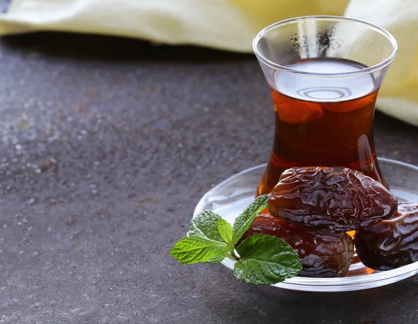 Traditional Turkish tea in glass cups — Stock Photo, Image