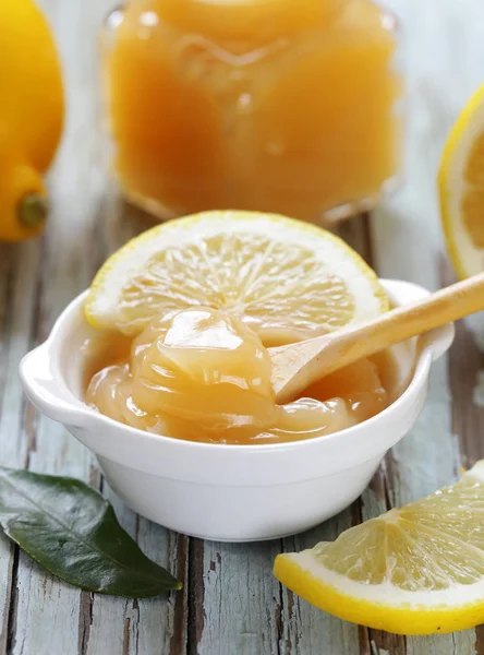 Creme de coalhada de limão feito de limões orgânicos naturais — Fotografia de Stock