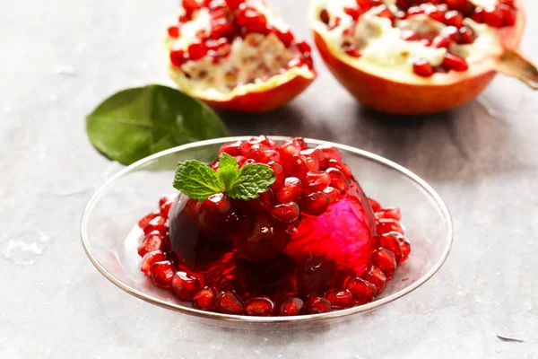 Berry vruchten gelei met vers fruit - zomer dessert — Stockfoto