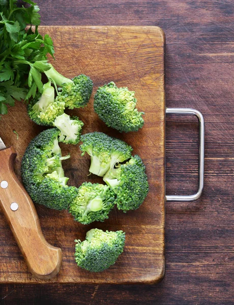 Frischer grüner Brokkoli Gemüse gesunde Ernährung — Stockfoto