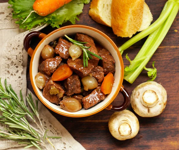 Stoofpot met groenten hotpot — Stockfoto