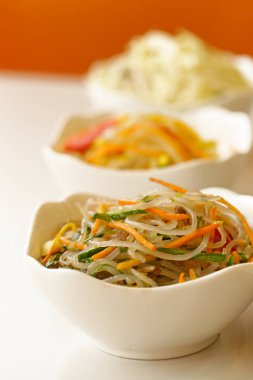 Filiz fasulye - dan taze salata sağlıklı gıda