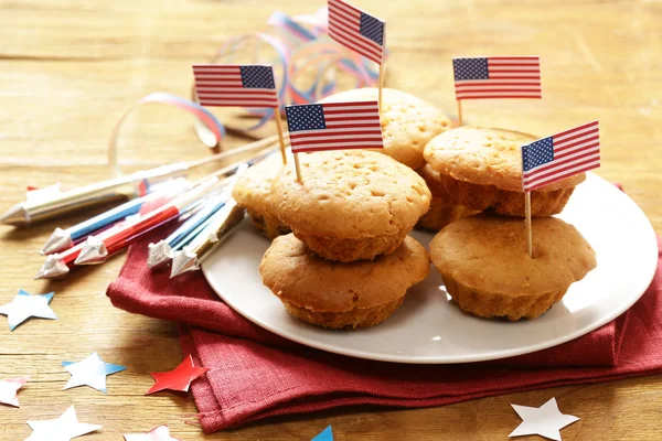 Hagyományos Muffin az ünneplés július 4-én — Stock Fotó