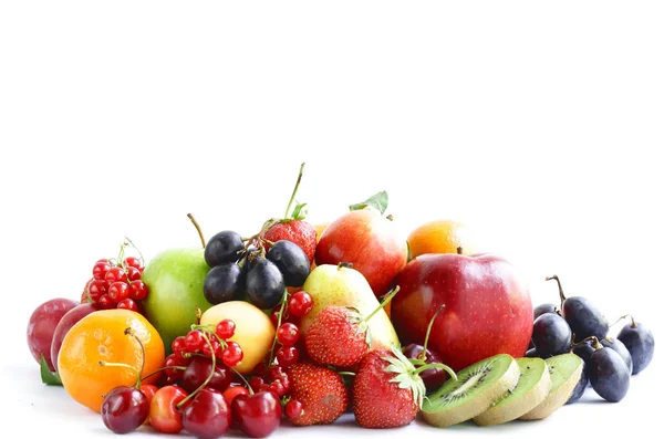 Different fruits and berries, healthy food — Stock Photo, Image