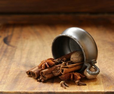 Tarçın, anason, karanfil baharat kış çayı-