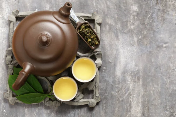 Geleneksel oriental yeşil çay — Stok fotoğraf