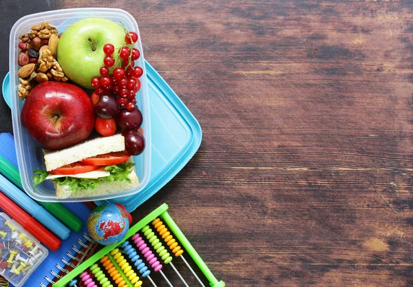 Ofis ve okul sağlıklı beslenme için beslenme çantası — Stok fotoğraf