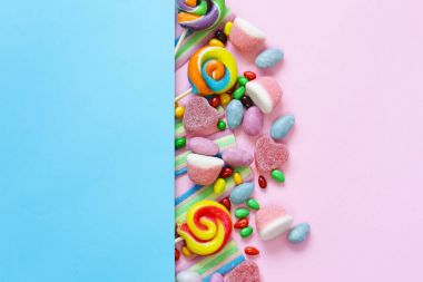 Sweet multicolored drages candy and jelly sweets clipart