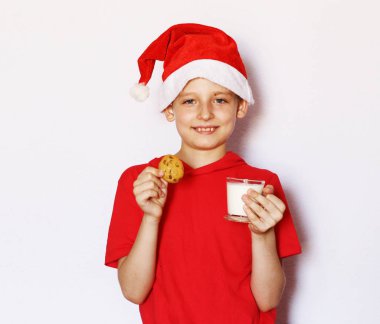 Şirin bir Noel Baba çocuk portresi 