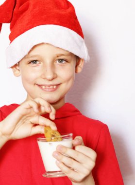 Şirin bir Noel Baba çocuk portresi 