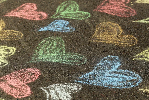 Desene de cretă pe asfalt — Fotografie, imagine de stoc