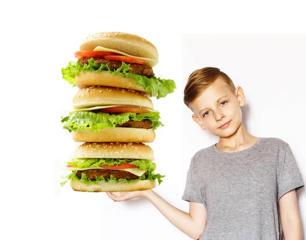 Portret van een blonde jongen casual stijl — Stockfoto