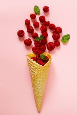 olgun organik ahududu berry ile nane yaprakları