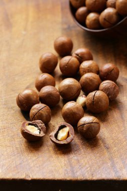 doğal macadamia fındık kabuğu