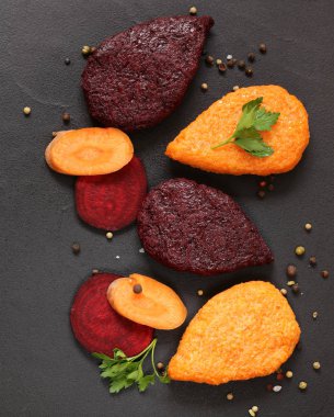 sebze havuç ve pancar pirzola - vejetaryen yemek