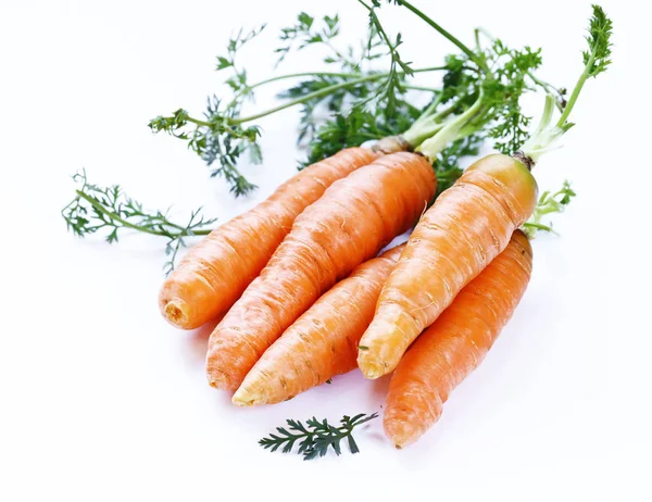 Zanahorias orgánicas naturales, alimentos saludables, verduras —  Fotos de Stock