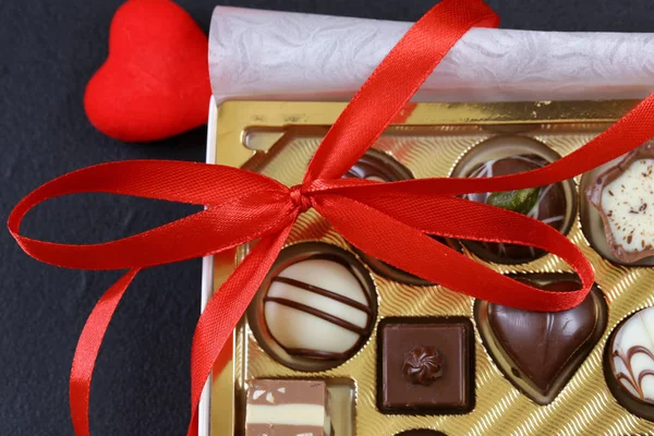 Chocolate Pralines Valentines Day Holiday — Stock Photo, Image