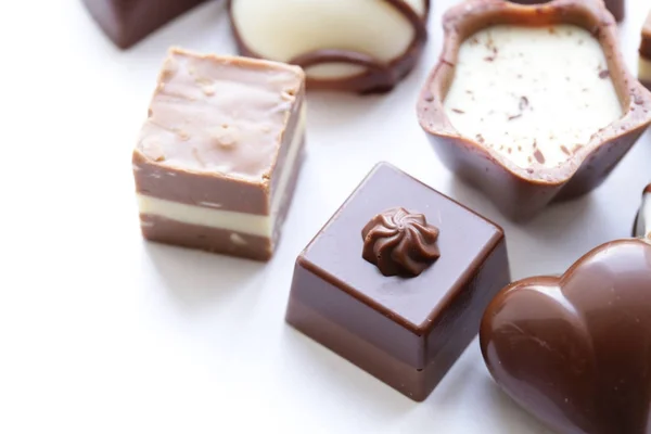 Assortiti Cioccolatini Caramelle Dessert Dolcetti — Foto Stock